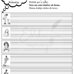 Przeczytaj, znajdź i podpisz. ZDANIA