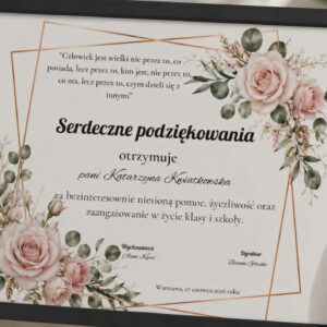 Edytowalne podziękowanie na zakończenie roku szkolnego – różne wzory
