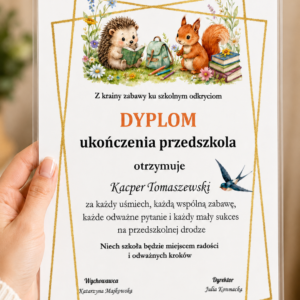 Edytowalne Dyplomy ukończenia przedszkola i zerówki – różne wzory